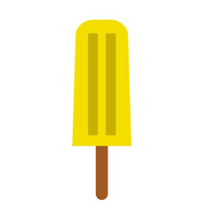 Delicious ice cream on a stick. Simple refreshing ice cream vector.
