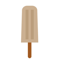 Delicious ice cream on a stick. Simple refreshing nougat ice cream vector.