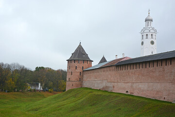 Novgorod Kremlin in autumn season. Veliky Novgorod, a historical city in Russia that is over 1000...