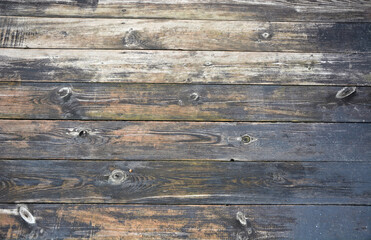 Naklejka premium Background from old wooden boards (wooden beam). Vintage texture, background. Natural color