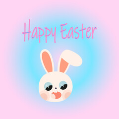 easter bunny with easter eggs