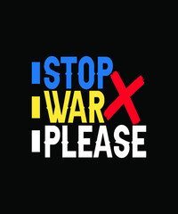 Stop War, No War, Save Ukraine graphic design.