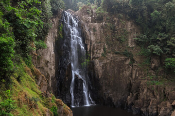 Fototapeta na wymiar Khao Yai national park, Haew Narok waterfall. A natural paradise, Thailand.