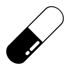 capsule icon flat vector illustration for medicine element template.