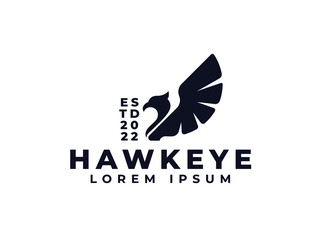 falcon or griffin spreading wing logo. griffin silhouette. griffin logo