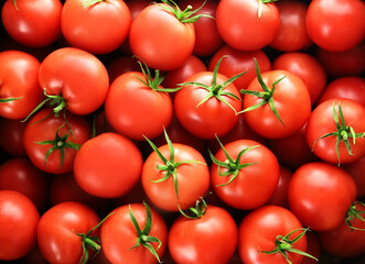background with juicy and red tomatoes - 489740163