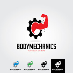 body building logo template - vector