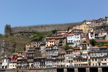 Fototapeta na wymiar Cityscape of the beautiful city of Porto, Portugal on a sunny day 