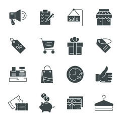 Black Friday Big Sale icons set . Black Friday Big Sale pack symbol vector elements for infographic web