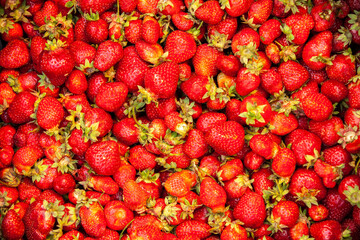 background of strawberries close up