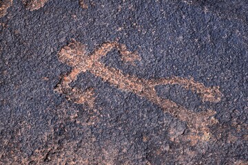 Petroglyphs Rock Paintings St George Utah on Land Hill from Ancestral Puebloan and Southern Paiute...