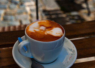 A cup of perfect cappuccino