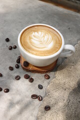 cup of coffee and beans