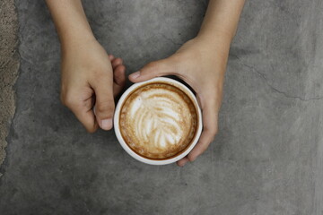 cup of coffee and beans