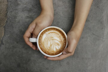 cup of coffee and beans