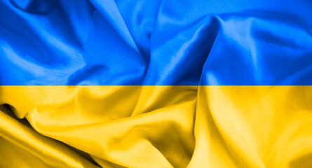 flag ukraine silk background, texture