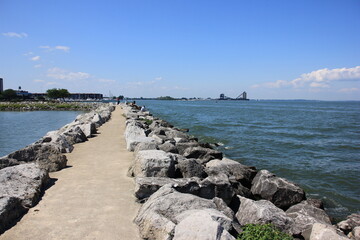 walking path along the water