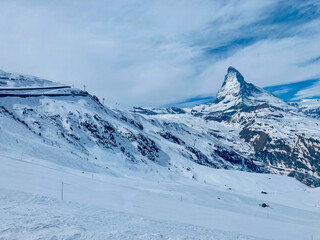 Fototapeta na wymiar Landscape near the Matterhorn Mountain in Switzerland