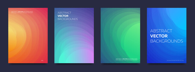 Set of colorful abstract backgrounds. Vector.