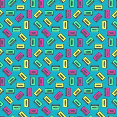 Seamless pattern eighties tape