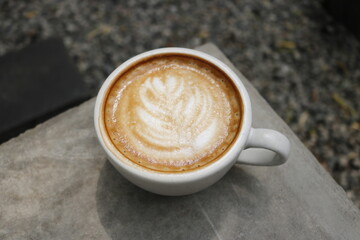 cup of coffee and beans