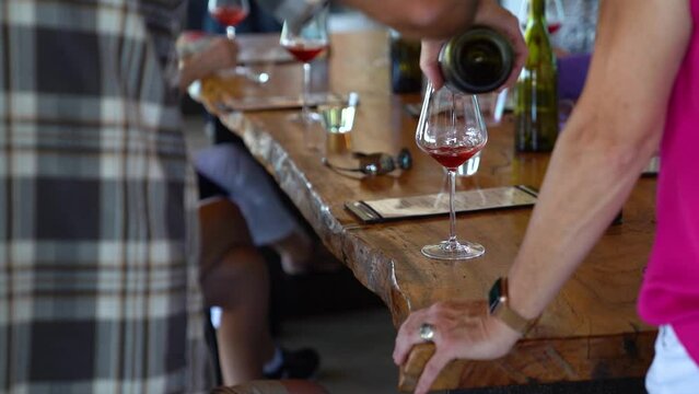 Wine Tasting - Slow Motion Red Wine Pour