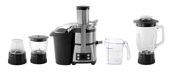 electric juicer on white background 