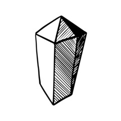 Doodle crystal sketch. Hand drawn vector illustration