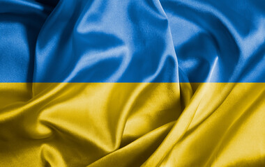 flag ukraine silk background, texture