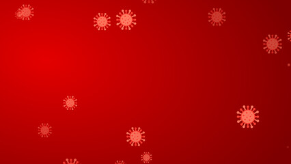 Coronavirus red pattern banner background. Abstract healthcare Illustrations concept COVID-19.