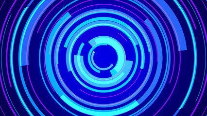 Abstract circle blue future technology background.