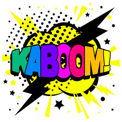 Kaboom Comic Rainbow Text