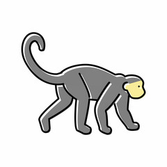 monkey animal in zoo color icon vector illustration