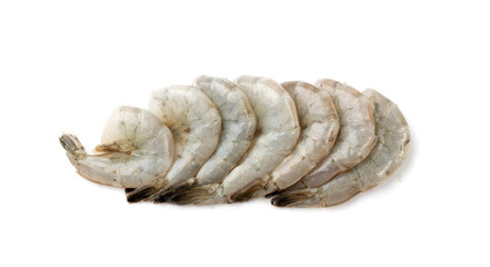 Fototapeta na wymiar Fresh Shrimp Tails Isolated