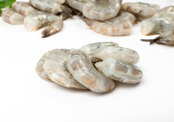 Fresh Shrimp Tails Isolated