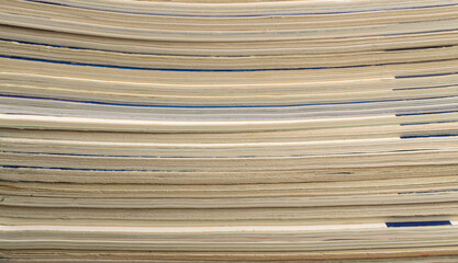 Book Stack Texture Background, Old Magazine Edges