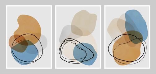 Fototapeta premium Abstract Mid-Century Modern Artwork for Print