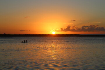 sunset on the water