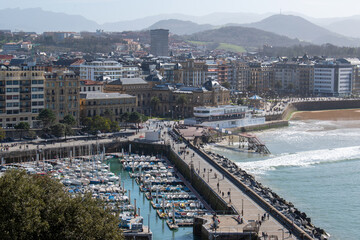 Fototapeta premium Le port de San Sebastian (Donostia) - Espagne