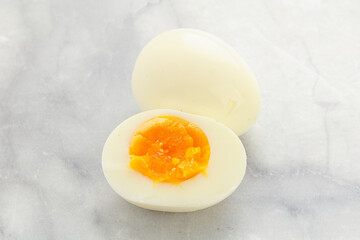 Boiled chicken egg for breakfast