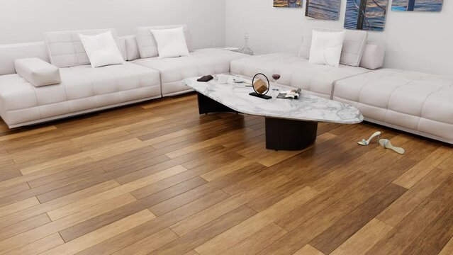 Wood floor, hardwood parquet flooring