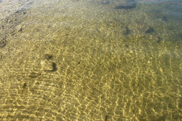 transparent water in Furnas dam