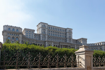 Fototapeta premium The Palace of the Parliament in city of Bucharest, Romania