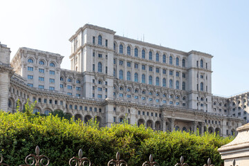 Fototapeta na wymiar The Palace of the Parliament in city of Bucharest, Romania