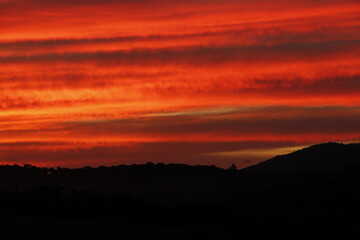Fototapeta premium sunset in the mountains