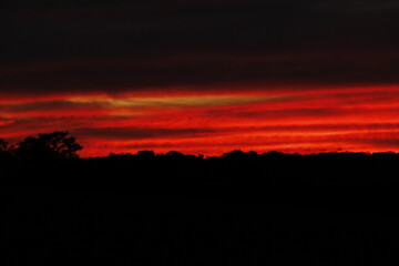 Obraz premium red sunset sky