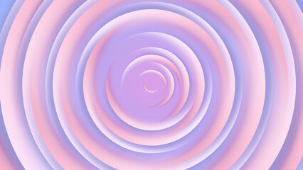 Pink purple circles abstract background.3D illustration with paper cut style.