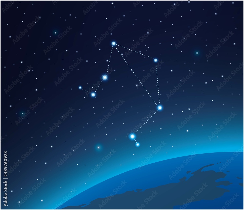 Canvas Prints constellation libra with planet in deep space