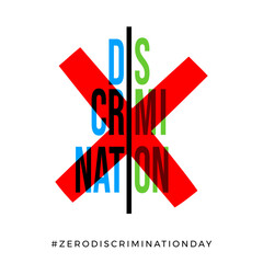 a design for celebrating zero discrimination day, march 1st. vector illustration - obrazy, fototapety, plakaty
