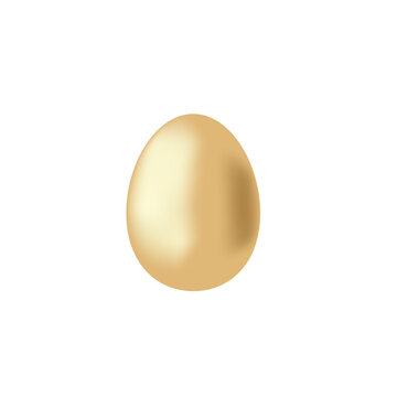 golden egg isolated on white